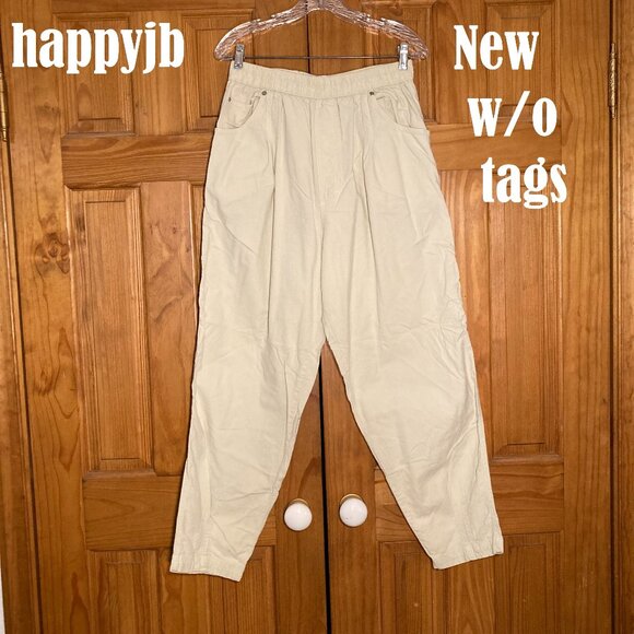 NWOT Vintage Stefano International Crinkle Gauze Pull On Pants Size L - Picture 2 of 9